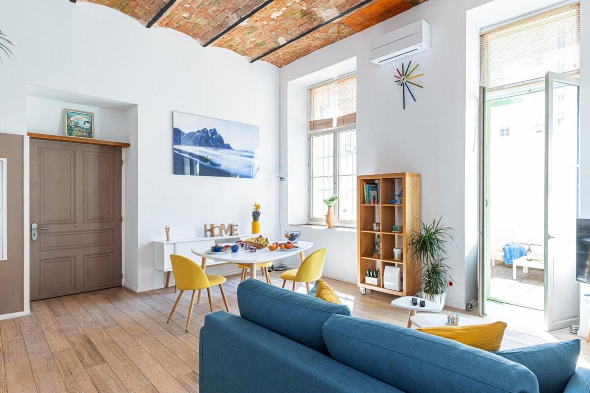 Апартаменты Gubernatis - Beautiful Duplex With Terrace Ницца Экстерьер фото