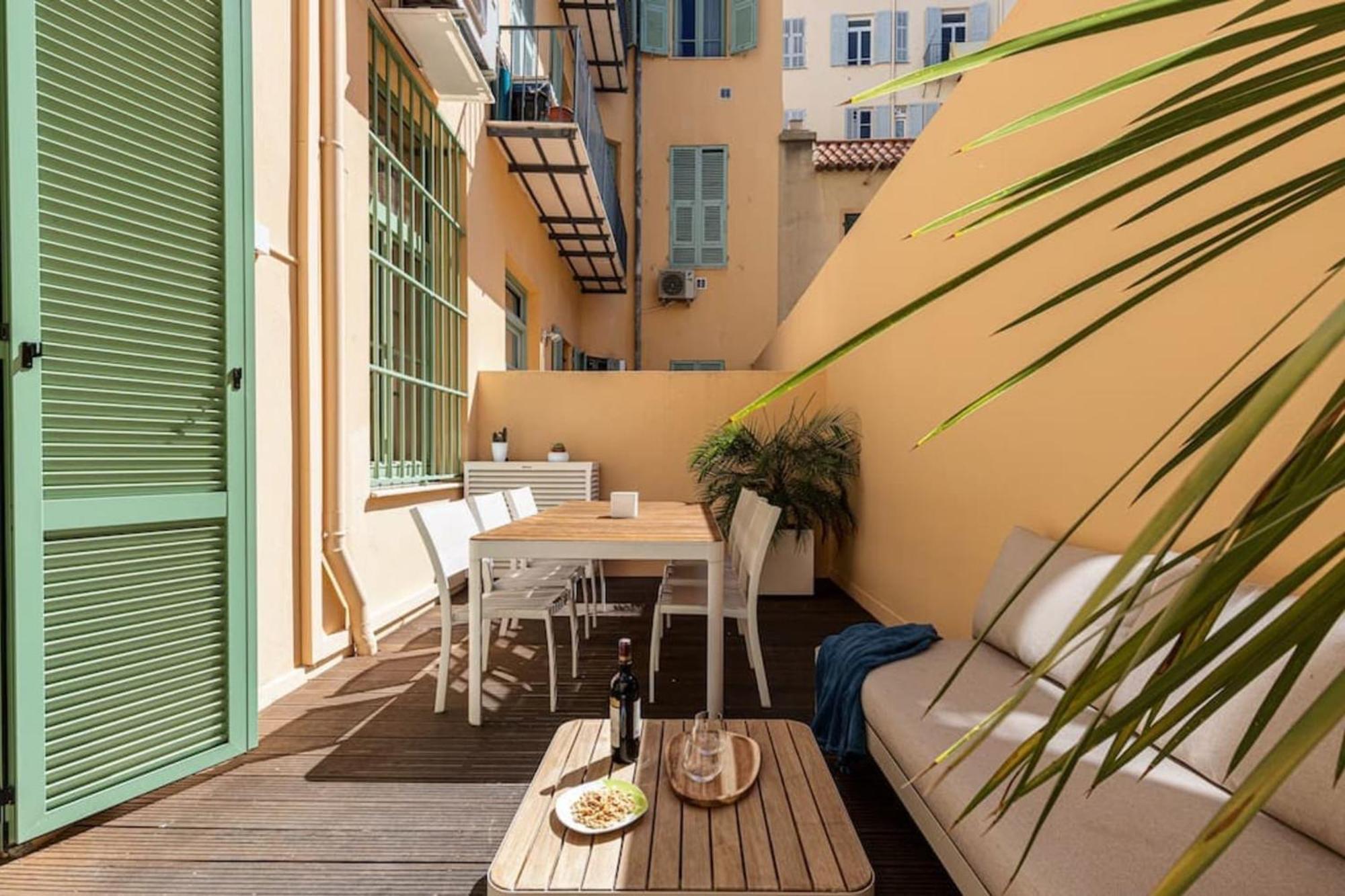 Апартаменты Gubernatis - Beautiful Duplex With Terrace Ницца Экстерьер фото